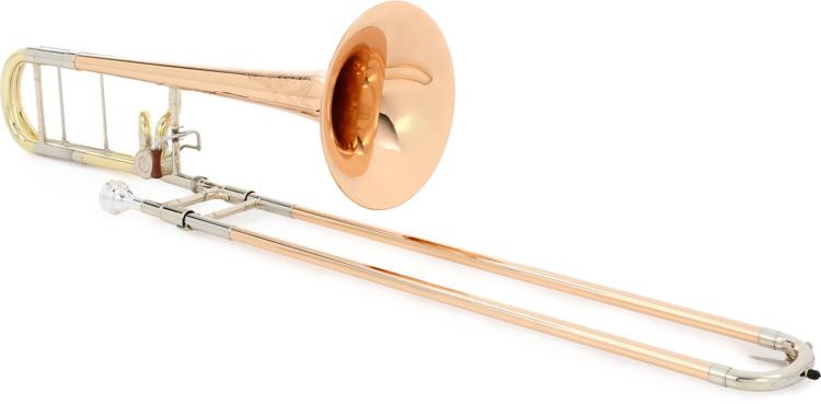 C.G. Conn 88Hnv New Vintage Professional Trombone With F-Attachment - Clear Lacquer With Rose Brass Bell