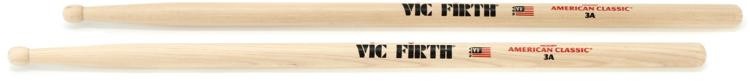 Almost Gone! Vic Firth American Classic Drumsticks - 3A - Wood Tip