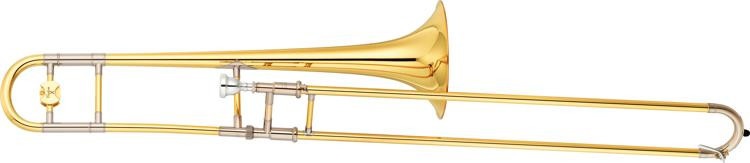 Yamaha Ysl-897Z Custom Z Professional Trombone - Clear Lacquer With Yellow Brass Bell