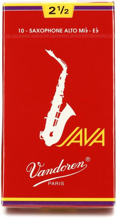 Vandoren Sr2625r - Java Red Alto Saxophone Reeds - 2.5 (10-Pack)