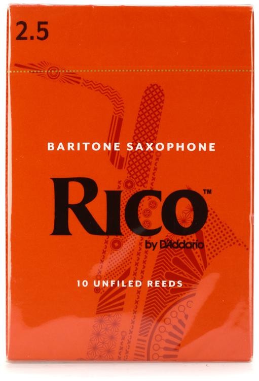 D'addario Rla1025 - Rico Baritone Saxophone Reeds - 2.5 (10-Pack)