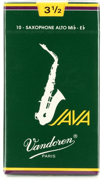 Vandoren Sr2635 - Java Green Alto Saxophone Reeds - 3.5 (10-Pack)