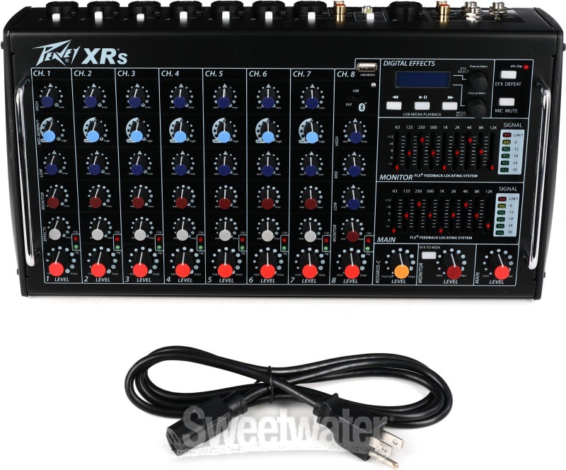 Peavey XR S 8-Channel Powered Mixer with Bluetooth (1000 W)