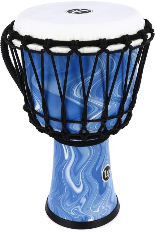 Almost Gone! Latin Percussion World 7" Rope Circle Djembe - Blue Marble