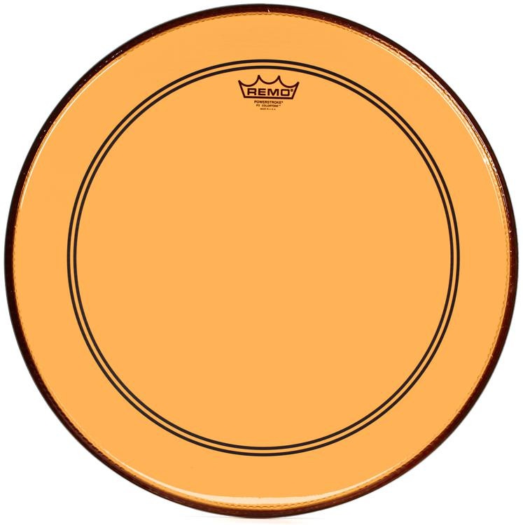 Remo Powerstroke P3 Colortone Orange Bass Drumhead - 20 Inch