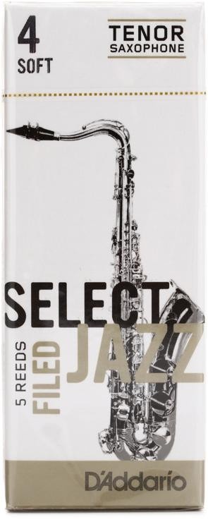 D'addario Rsf05tsx4s - Select Jazz Filed Tenor Saxophone Reeds - 4 Soft (5-Pack)