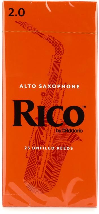 D'addario Ria2520 - Rico Alto Saxophone Reeds - 2.0 (25-Pack)