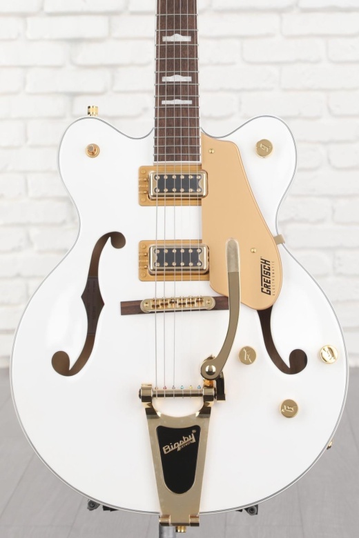 Gretsch Guitars G5422TG Electromatic Classic Hollowbody Double-Cut With  Bigsby and Gold Hardware Electric Guitar Snow Crest White