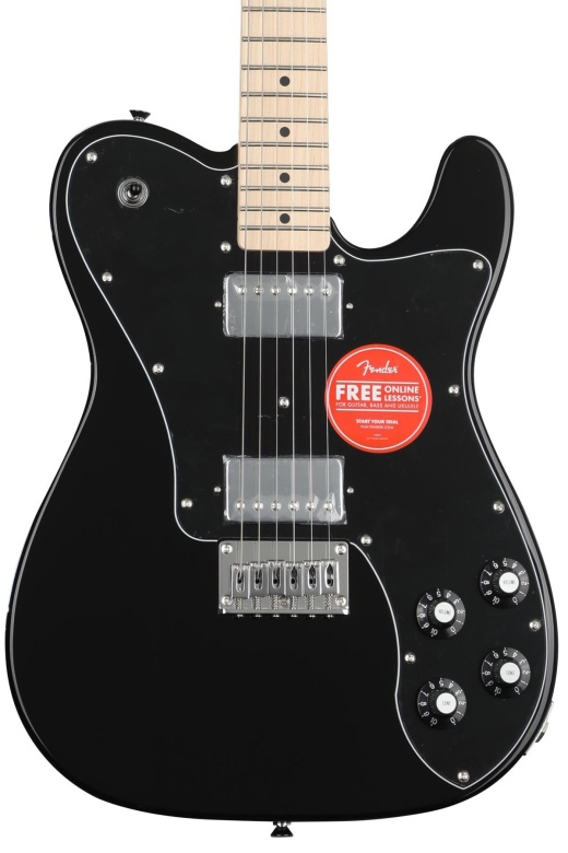 Squier Affinity Series Telecaster Deluxe Electric Guitar - Black With Maple  Fingerboard