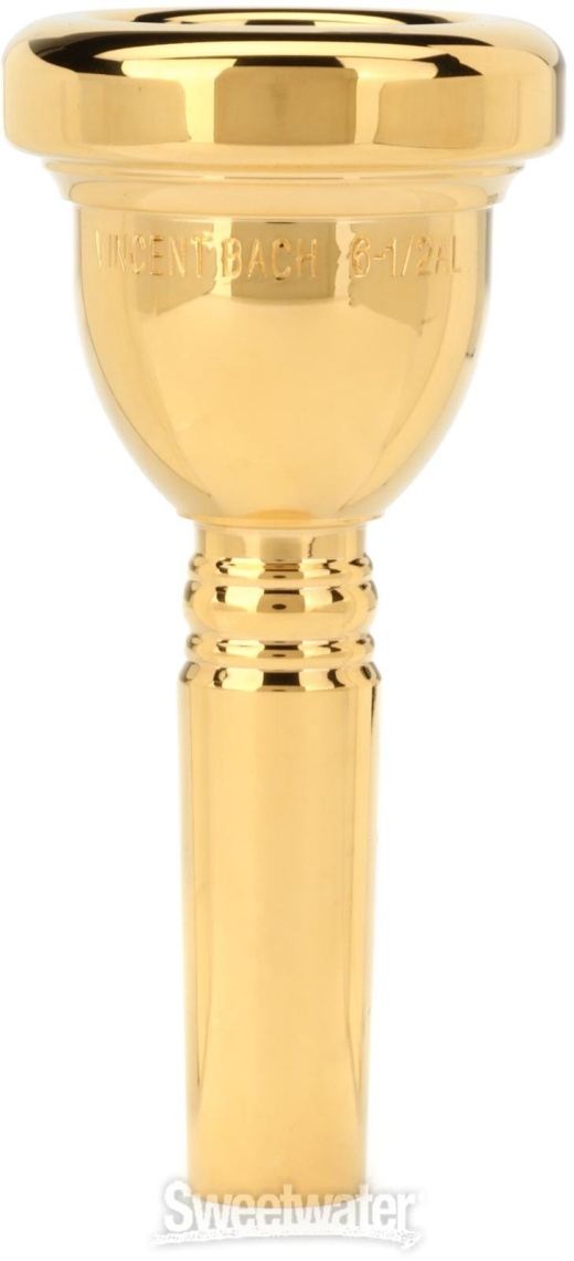 Bach 341 Classic Series Gold-Plated Large Shank Trombone Mouthpiece - 6.5Al