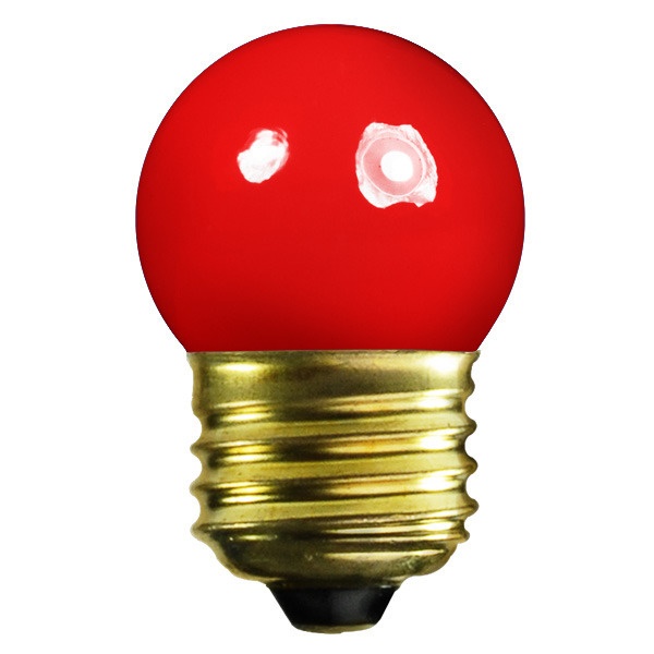 7.5 Watt - S11 Light Bulb - Opaque Red