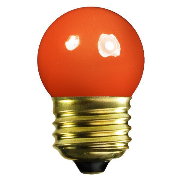 7 Watt - S11 Light Bulb - Opaque Orange