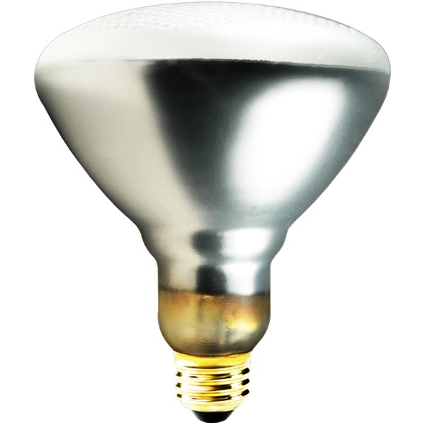 150 Watt - Silicon Coated - Incandescent Br38 Light Bulb