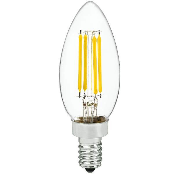 Natural Light - 500 Lumens - 5 Watt - 2700 Kelvin - Led Chandelier Bulb - 3.9 In. X 1.4 In