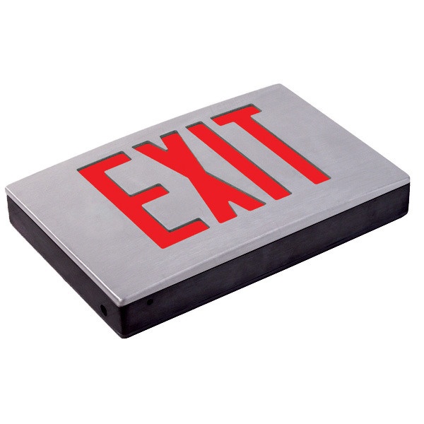 Led Exit Sign - Red Letters - Die Cast Aluminum - Single Or Double Face