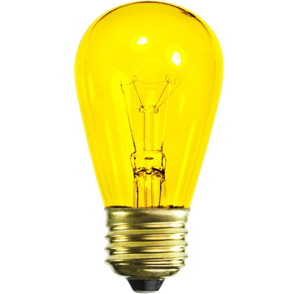 11 Watt - S14 Light Bulb - Transparent Yellow