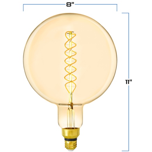 6 Watt - 2200 Kelvin - Led Oversized Vintage Light Bulb 11 In. X 8 In