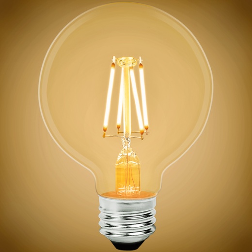 3 In. Dia. - Led G25 Globe - 5 Watt - 40 Watt Equal - Incandescent Match