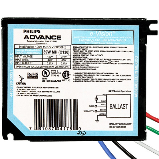 Advance IMH39GBLS - 39 Watt - Electronic Metal Halide Ballast