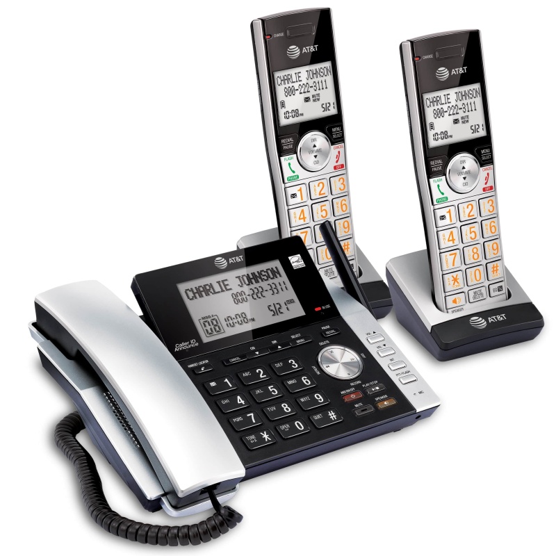 2 Handset Corded Cordless Answering Sys