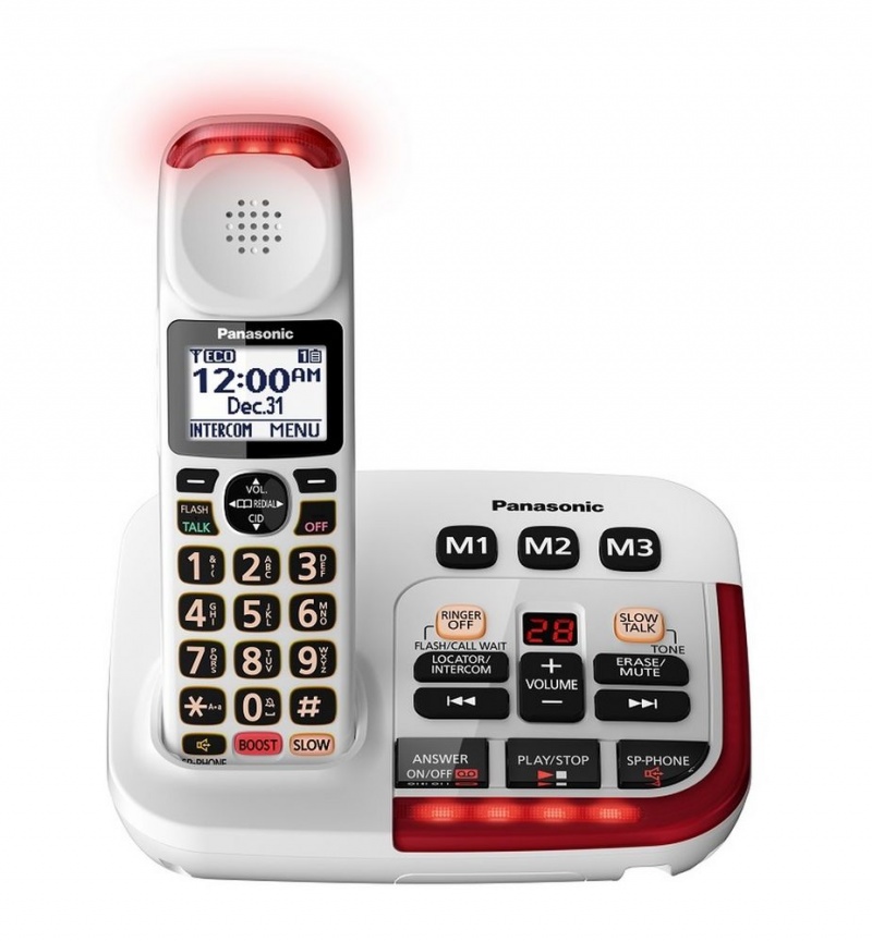 Amplified Cordless With Answering In Whi