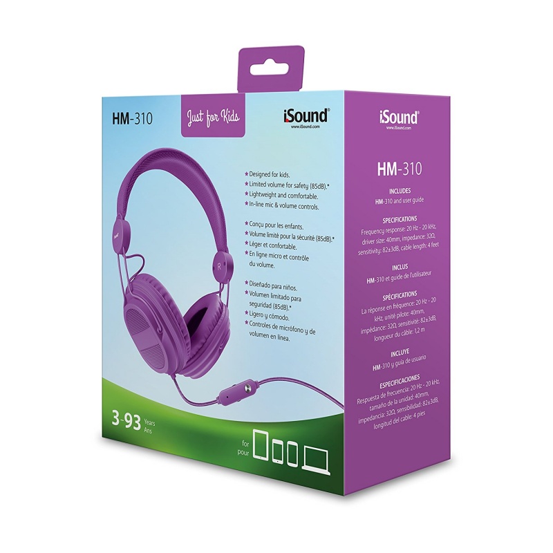 Hm-310 Kid Friendly Headphones Purple