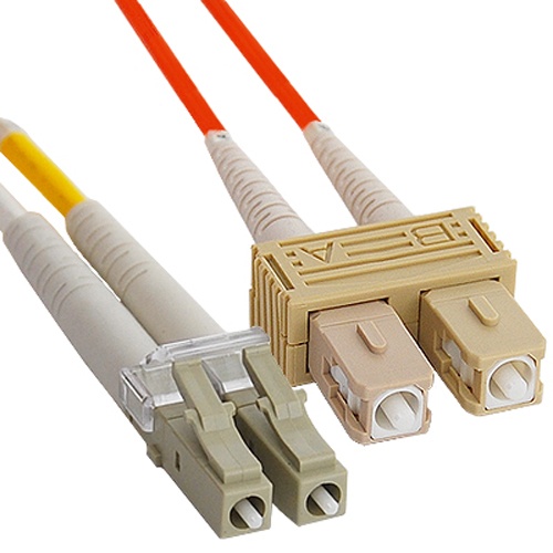ICC LC-SC Duplex Multimode Jumper - 62.5/125µM, 3m