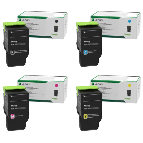 Lexmark Set | 78C00cg, 78C00kg, 78C00mg, 78C00yg | Original Lexmark Toner Cartridges – Black, Cyan, Magenta, Yellow