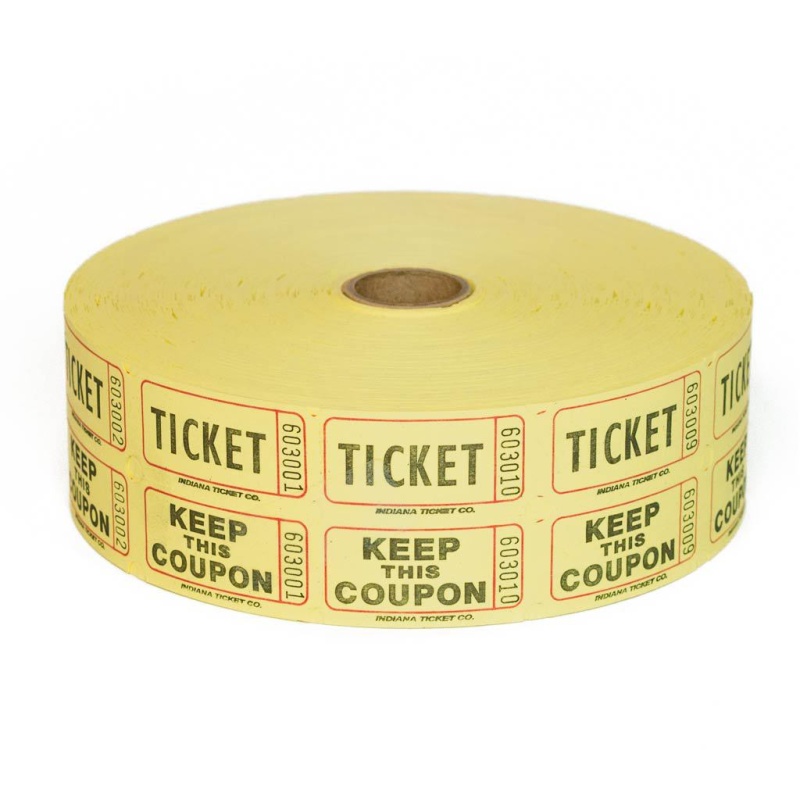 Double Stub Raffle Tickets