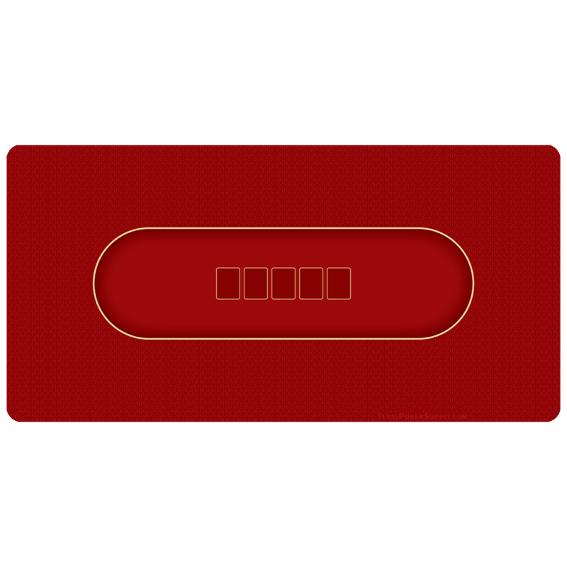 Red Poker Table Top Rollout Mat