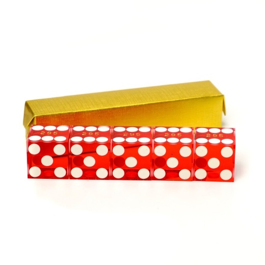 Red Serialized Casino Dice - 19Mm