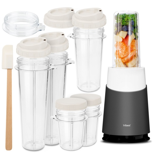 Tribest Personal Blender II Mason Jar Ready Family 16-Piece Set