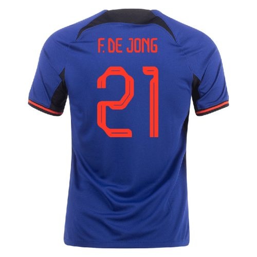 2022 Netherlands F. De Jong #21 Away Soccer Jersey, Size: Xl