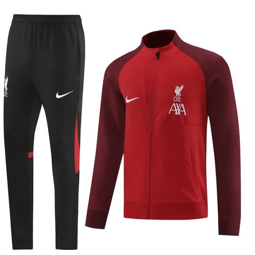 2022-2023 Liverpool Jacket + Pants Training Suit Dark Red, Size: l