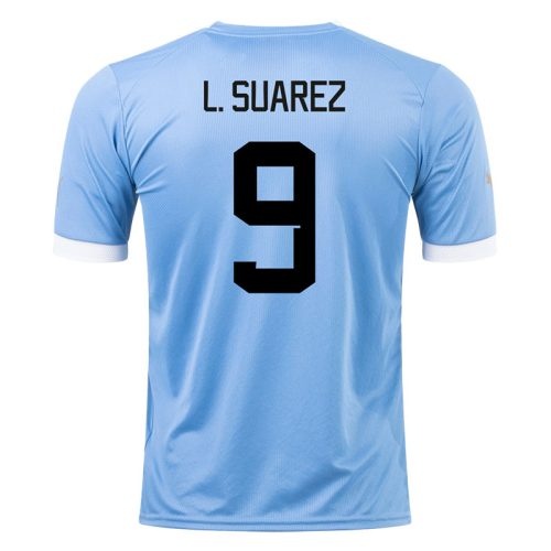 2022 Uruguay L. Suarez #9 Home Soccer Jersey, Size: s