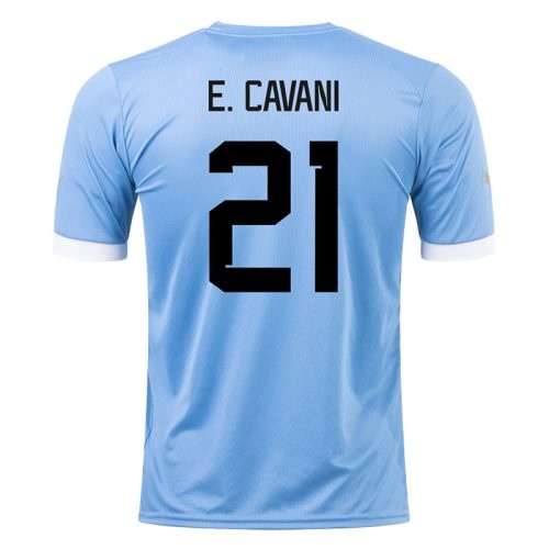 2022 Uruguay E. Cavani #21 Home Soccer Jersey, Size: s