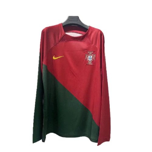 2022 Portugal Home Long Sleeve Soccer Jersey, Size: s