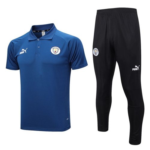 2022-2023 Manchester City Royal Blue Polo, Size: m