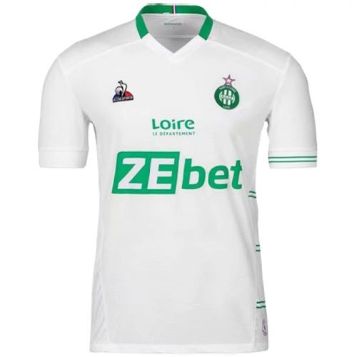 2021-2022 As Saint-Etienne Away White Soccer Jersey, Size: l