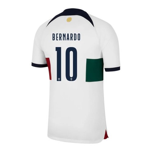 2022 Portugal Bernardo #10 Away Soccer Jersey, Size: Xl
