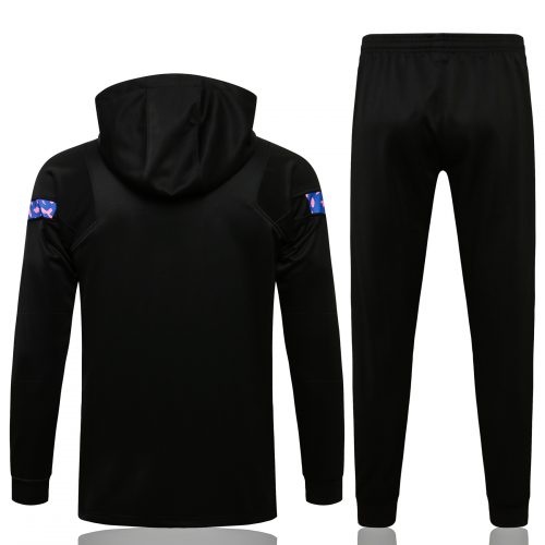 2021-2022 Barcelona Hoodie Jacket + Pants Training Suit Black, Size: m