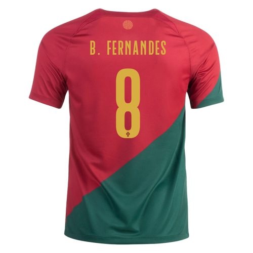 2022 Portugal B. Fernandes #8 Home Soccer Jersey, Size: l