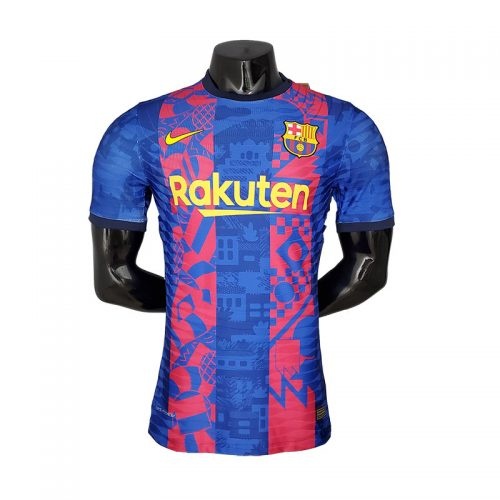 2021-2022 Barcelona Player Version Third Soccer Jersey, Size: l