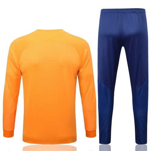 2022-2023 Barcelona Jacket + Pants Training Suit Orange
