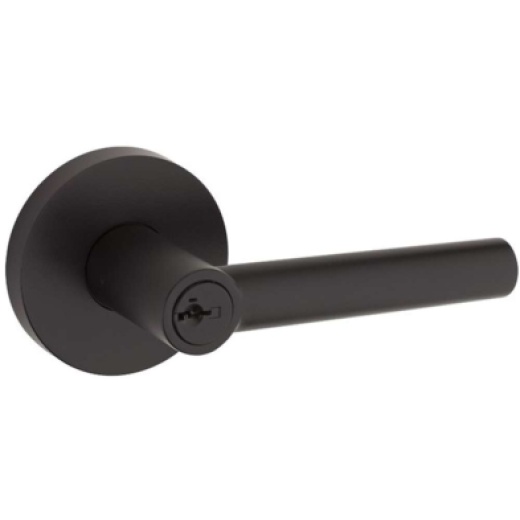 Kwikset 740Mil Rdt 514 Smt Milan Lever (Round) Keyed Entry Smartkey Matte Black
