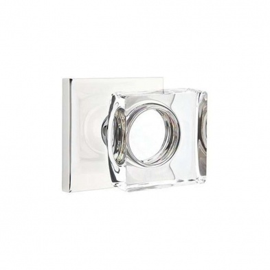 Emtek C5057MSC-US26 Modern Square Crystal Grade 2 Knobset