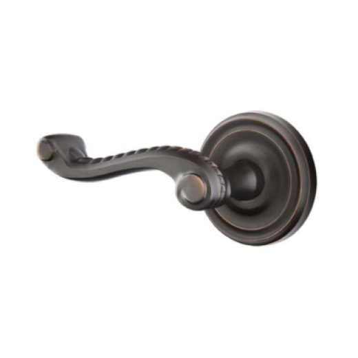 Emtek C5107RL-US10B-LH Classic Design Series Rope Grade 2 Lever Set