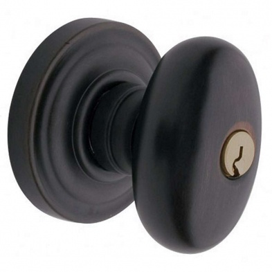 Baldwin 5225-102 Entr Egg Exit Knob with Classic Rose