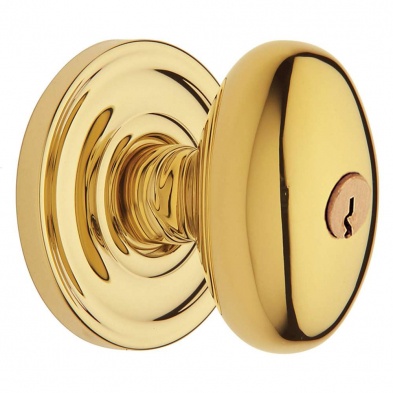 Baldwin 5228-003-Entr Egg Entry Knob With Classic Rose