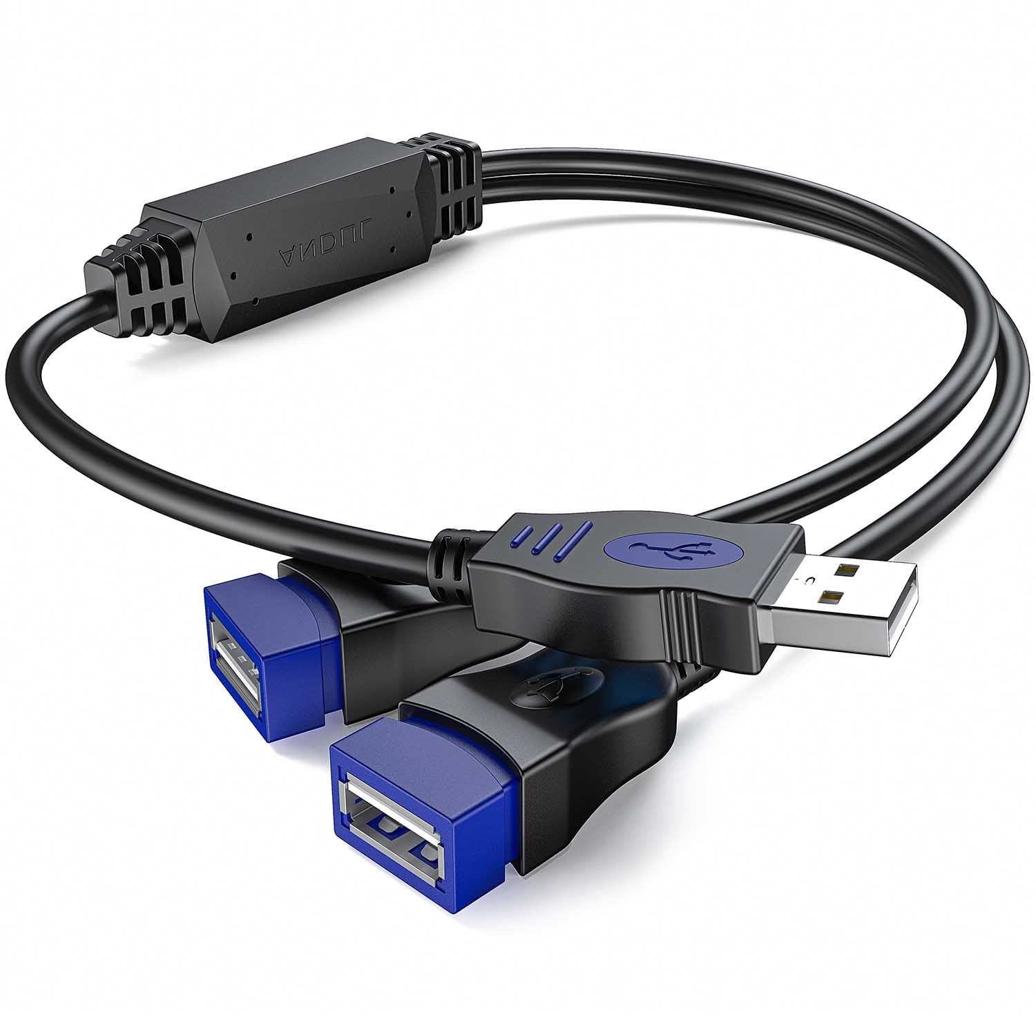 QVS USB 2.0 (Type-A) Male to USB 2.0 (Type-A) Male Cable 3 ft